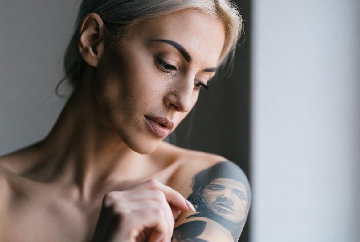 Donna con tatuaggio