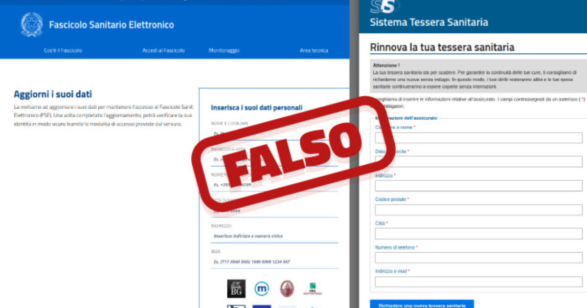 Truffa phishing via email falsa Ministero della Salute: finta richiesta di rinnovo della tessera sanitaria, aprile 2026