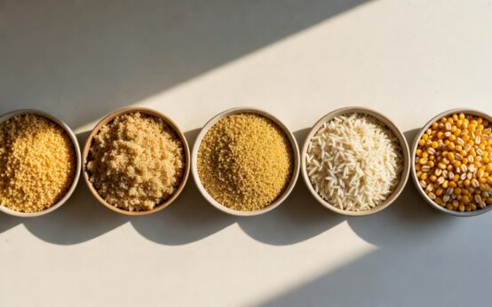 Semola con glutine e alternative per preparare il cous cous.